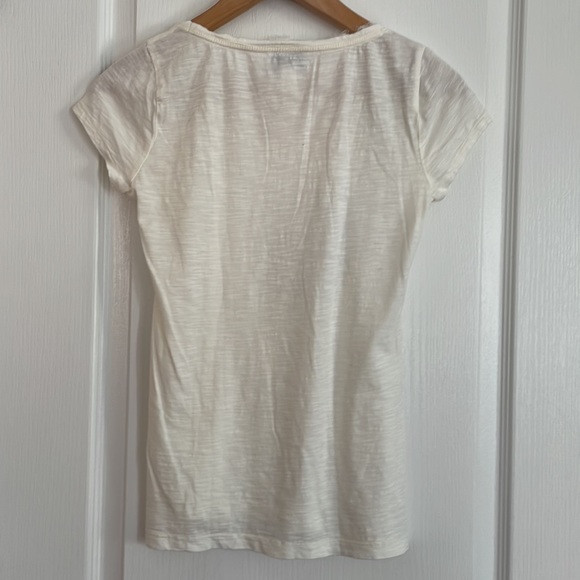 ANN TAYLOR LOFT short sleeve T-Shirt cream Size SP - Picture 4 of 13